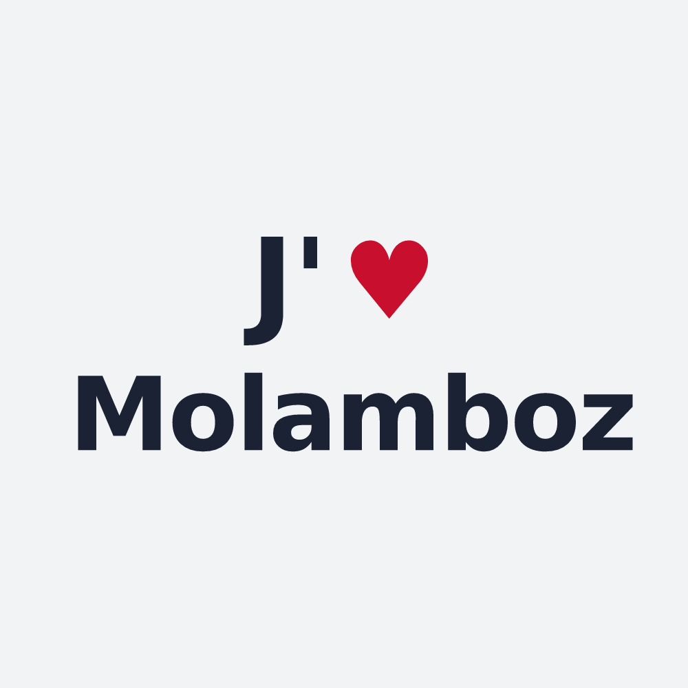 Poster personnalisé Molamboz — design J'aime Molamboz