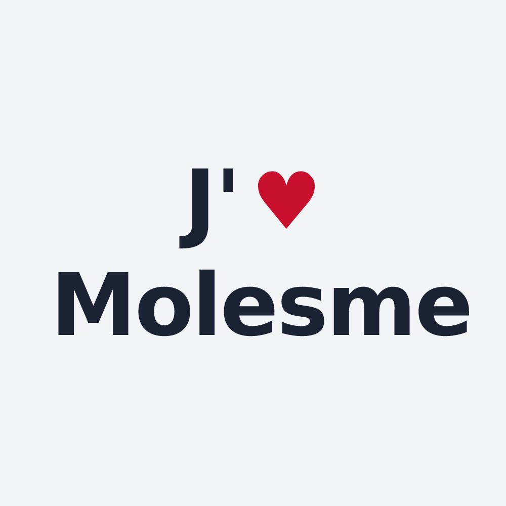Poster personnalisé Molesme — design « J'aime Molesme » imprimé sur le poster