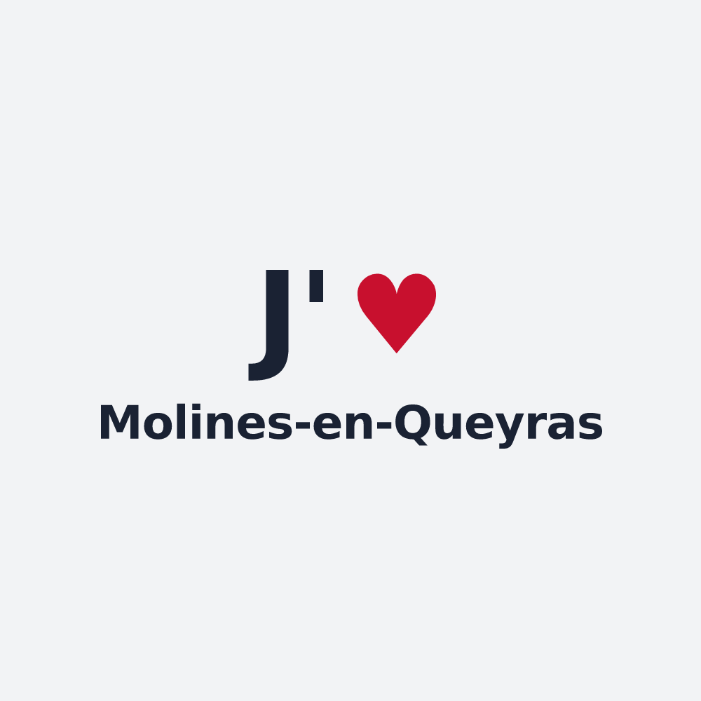 Poster personnalisé Molines-en-Queyras — design J'aime Molines-en-Queyras