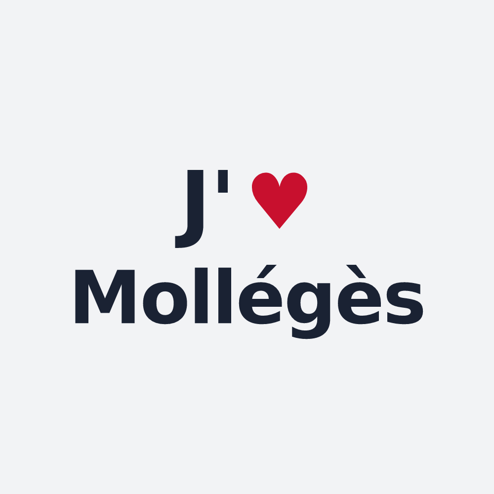 Poster personnalisé Mollégès — design « J'aime Mollégès » imprimé sur le poster