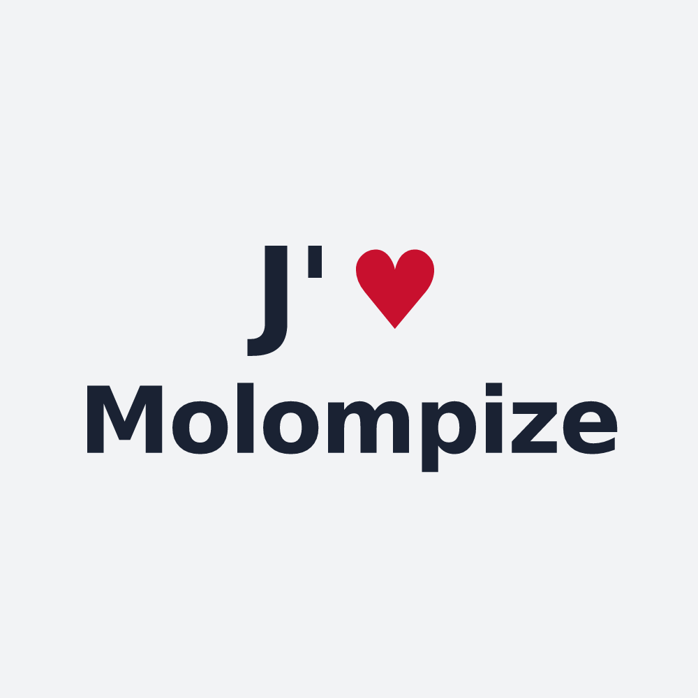 Poster personnalisé Molompize — design J'aime Molompize