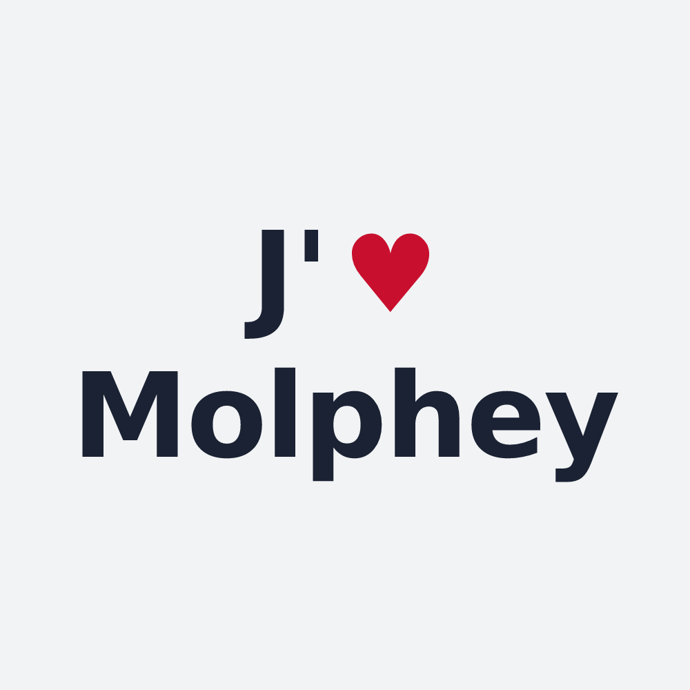 Poster personnalisé Molphey — design « J'aime Molphey » imprimé sur le poster