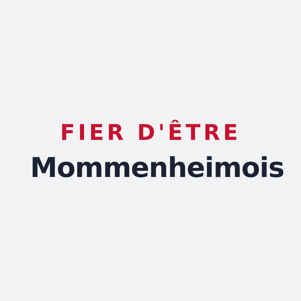 Poster « Fier d'être Mommenheimois » — design pour Mommenheim