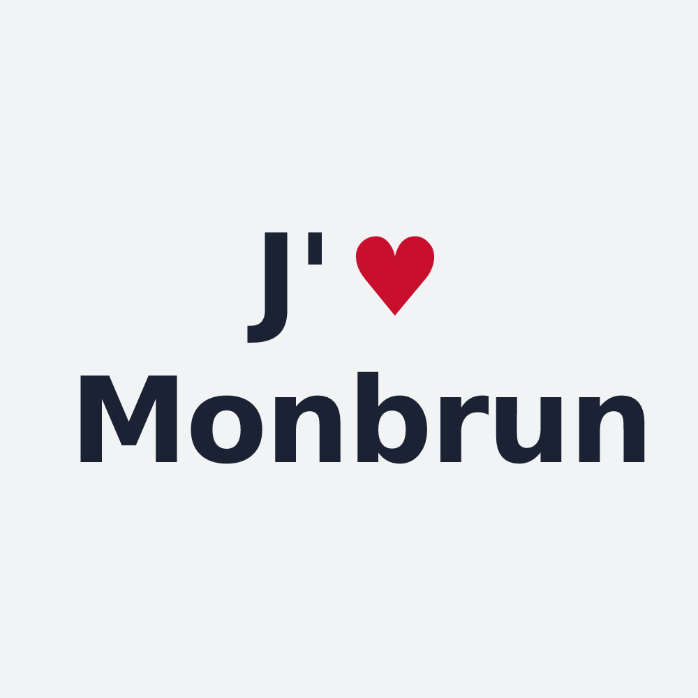 Poster personnalisé Monbrun — design J'aime Monbrun