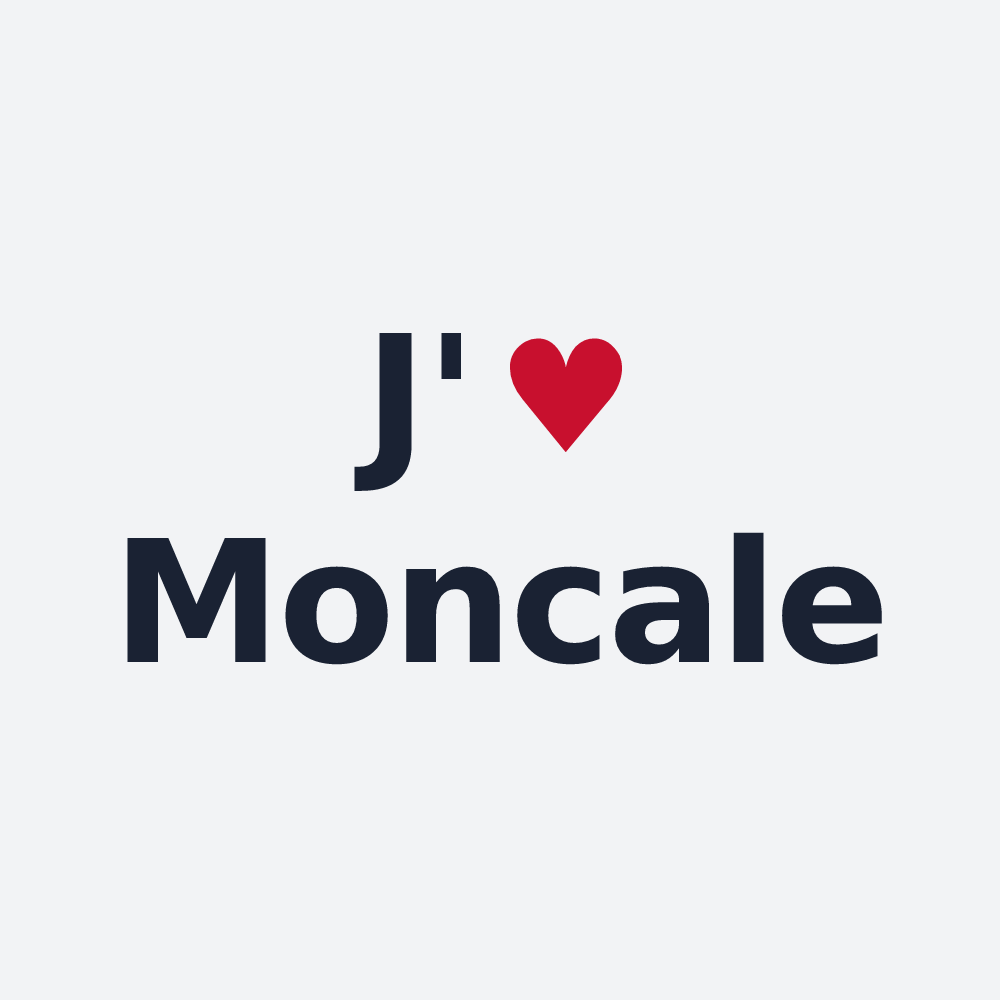Poster personnalisé Moncale — design J'aime Moncale