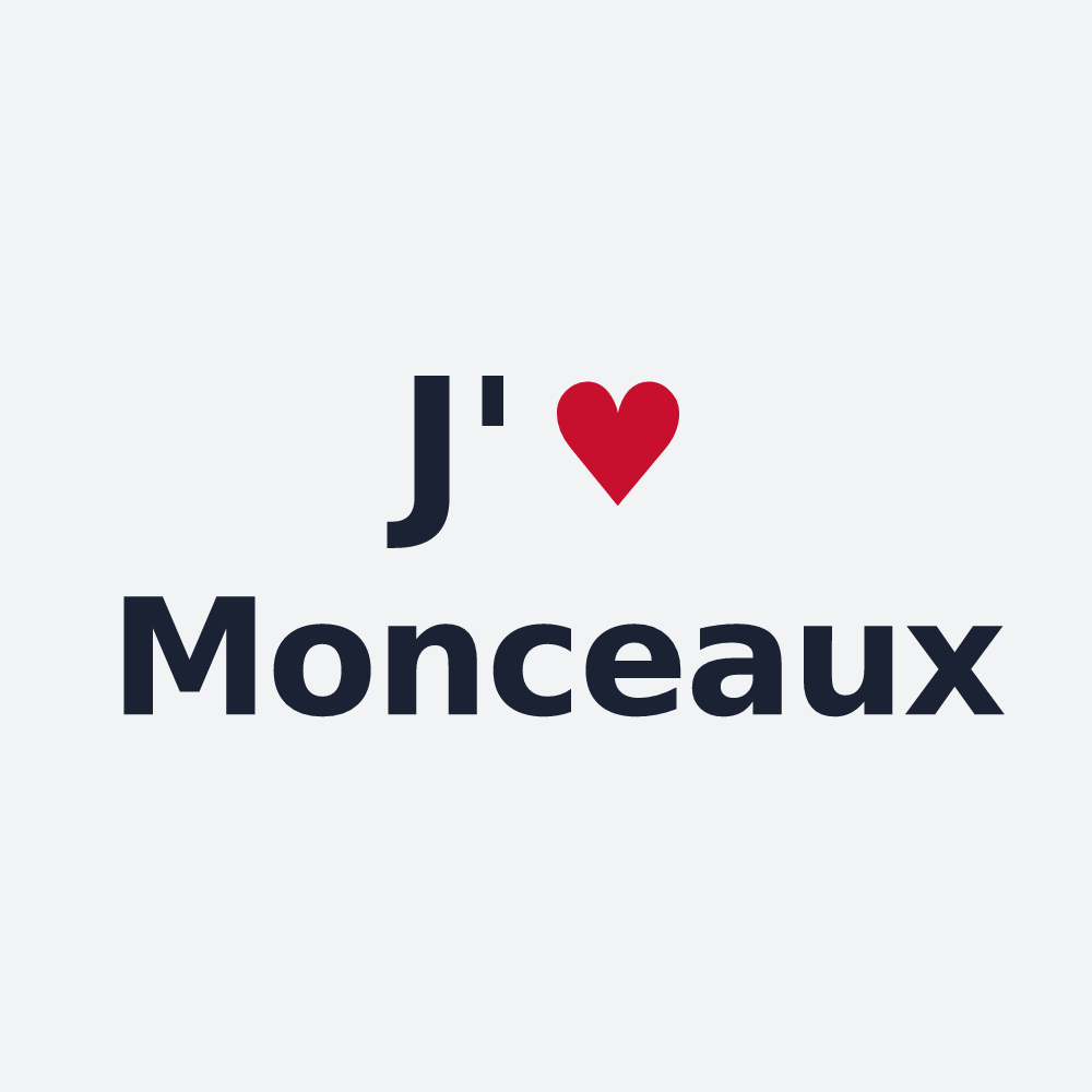Poster personnalisé Monceaux — design J'aime Monceaux