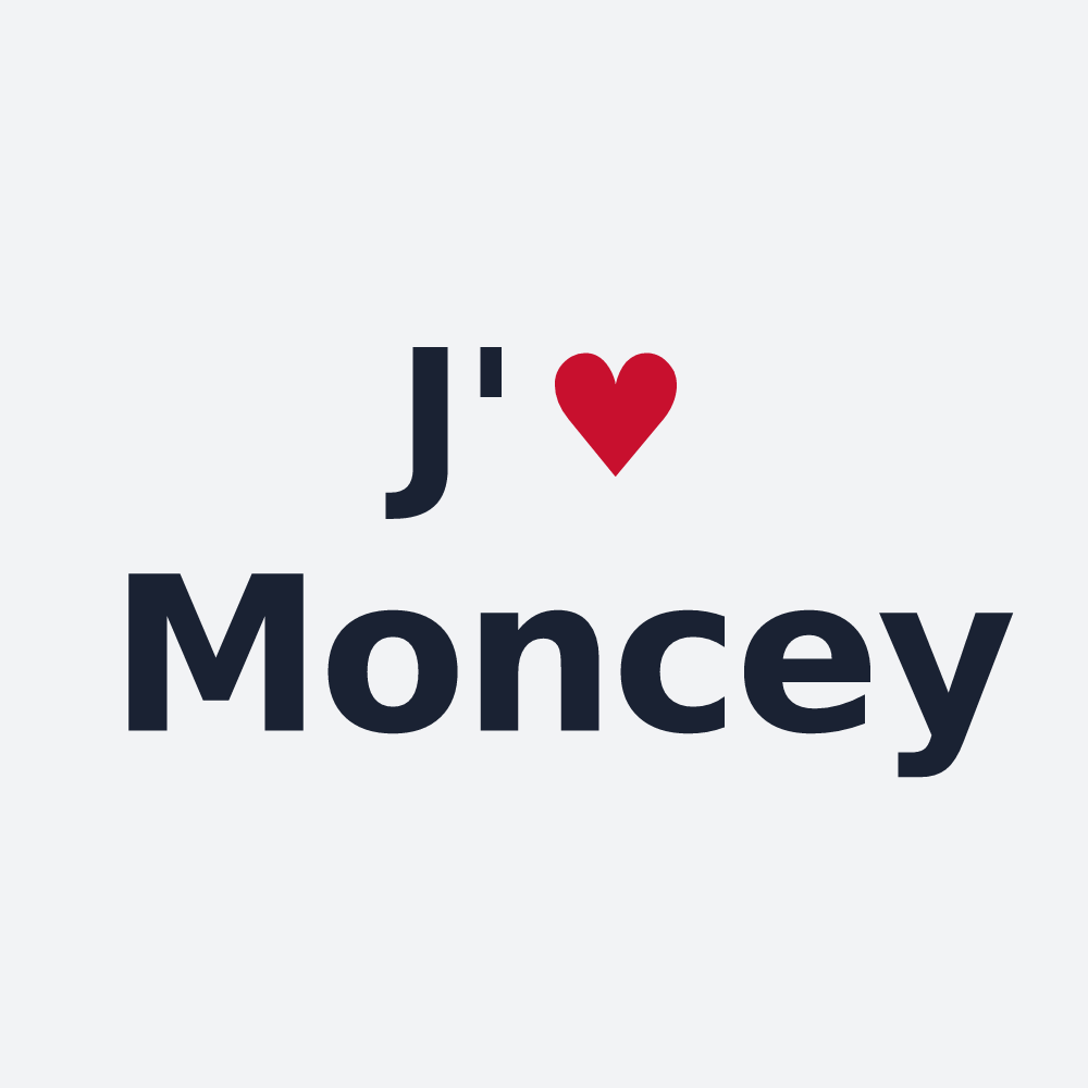 Poster personnalisé Moncey — design J'aime Moncey
