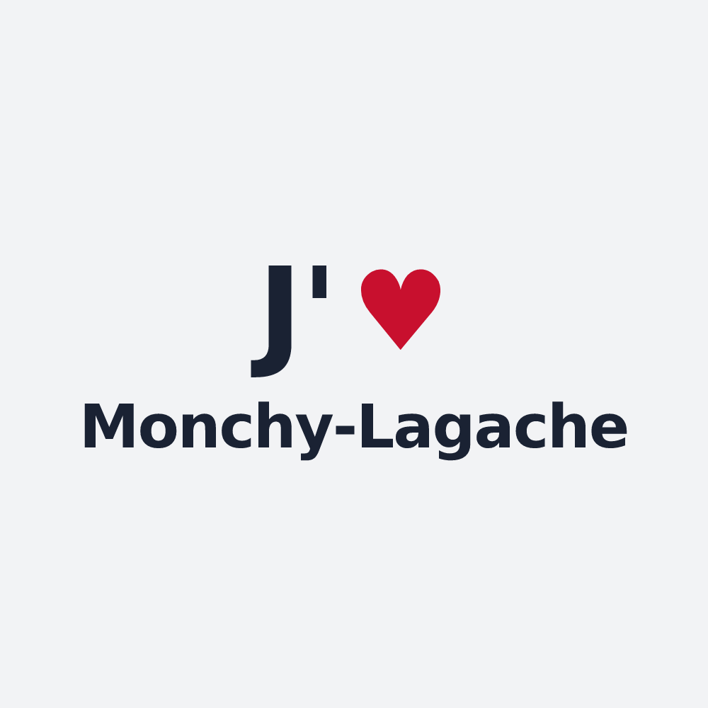 Poster personnalisé Monchy-Lagache — design J'aime Monchy-Lagache