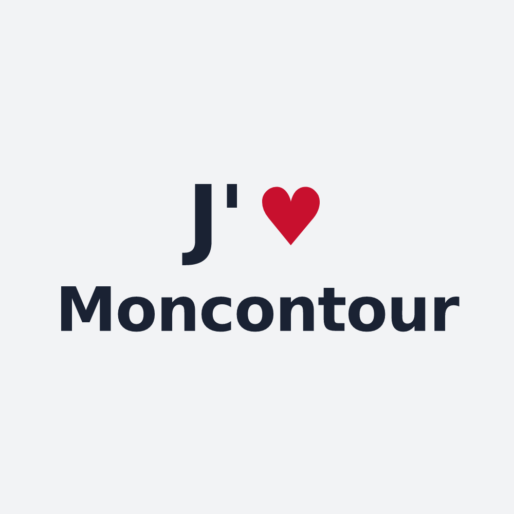 Poster personnalisé Moncontour — design « J'aime Moncontour » imprimé sur le poster