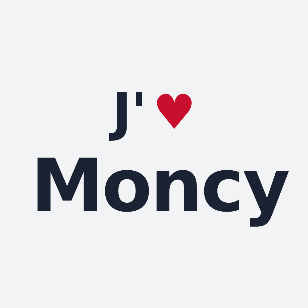 Poster personnalisé Moncy — design J'aime Moncy