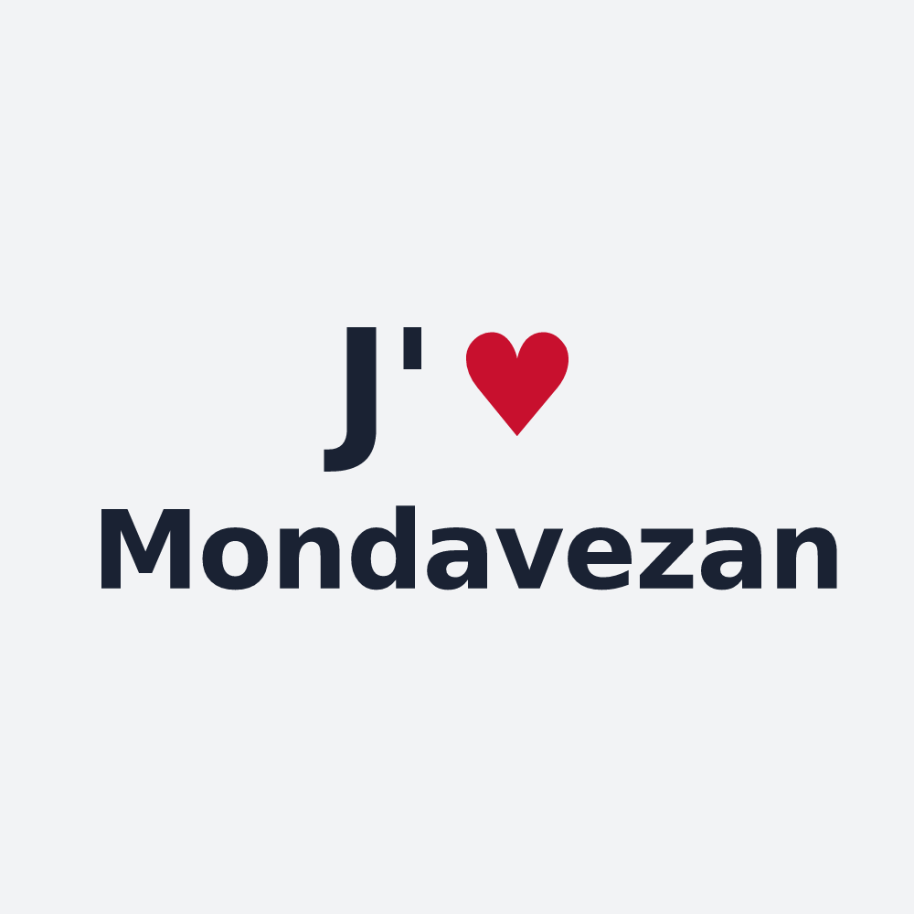 Poster personnalisé Mondavezan — design J'aime Mondavezan