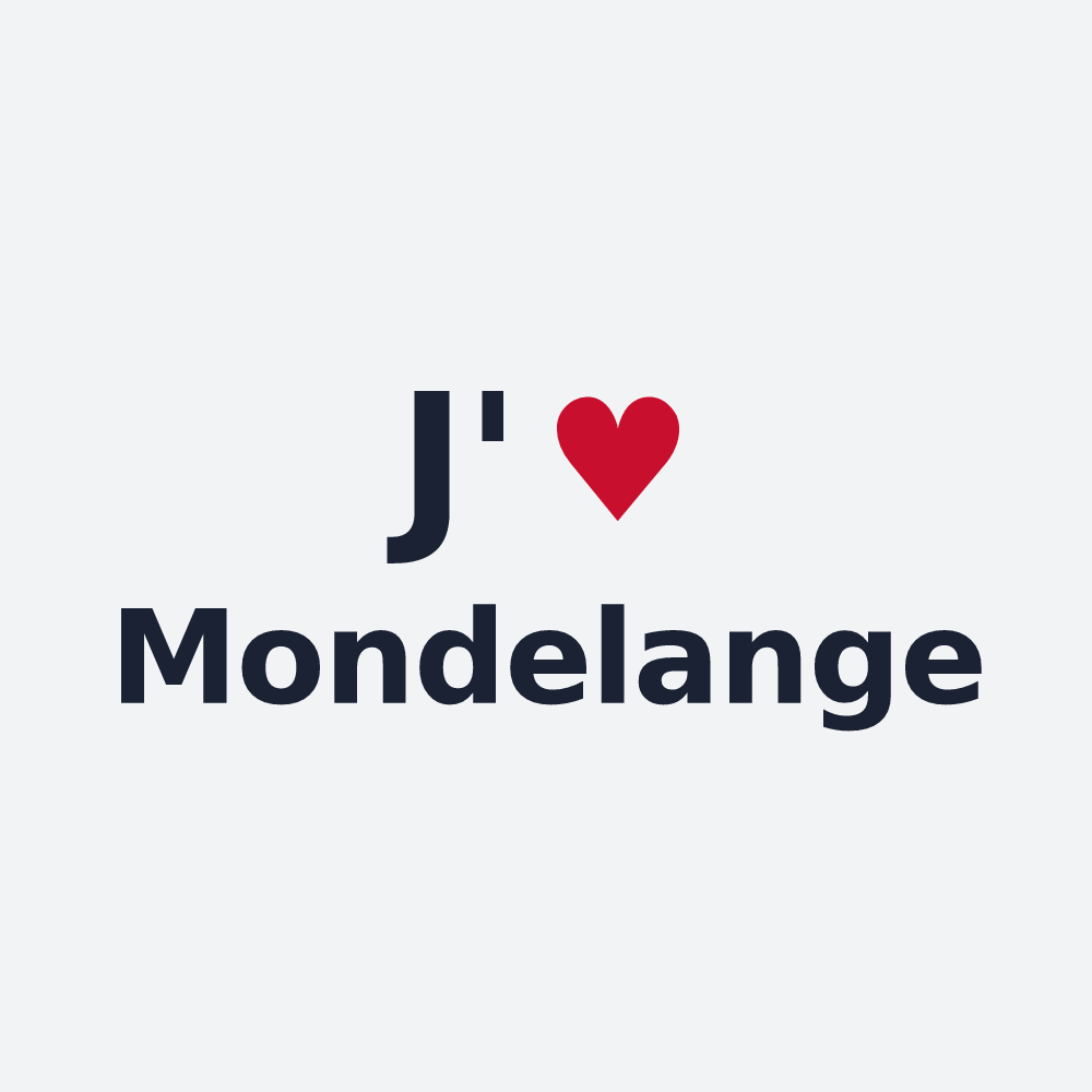 Poster personnalisé Mondelange — design J'aime Mondelange