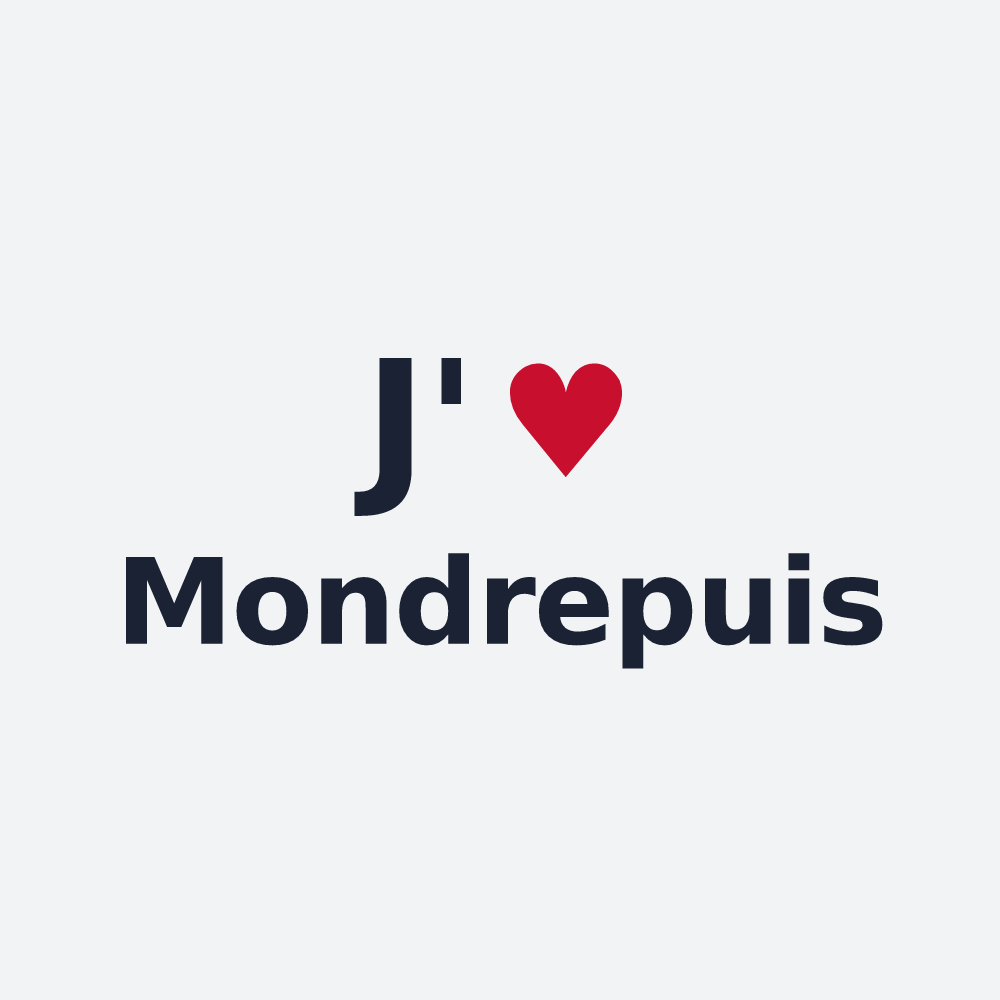 Poster personnalisé Mondrepuis — design J'aime Mondrepuis