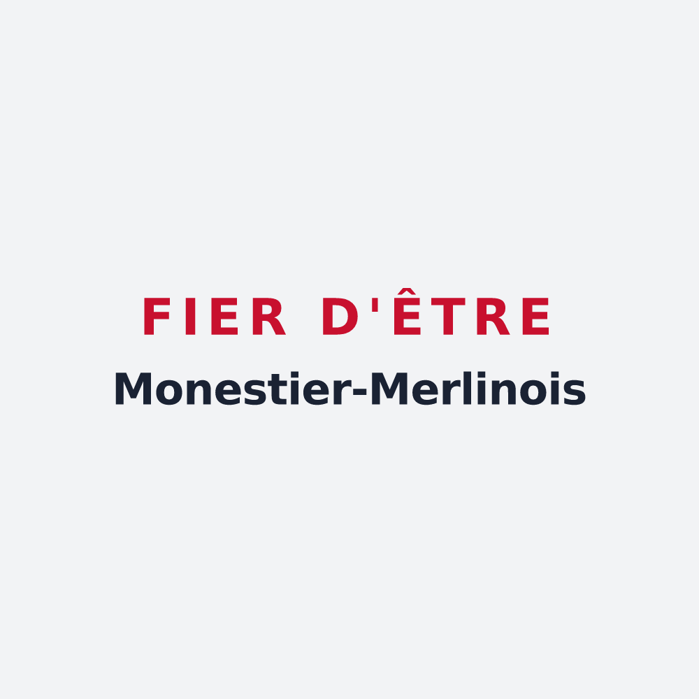Poster « Fier d'être Monestier-Merlinois » — design pour Monestier-Merlines