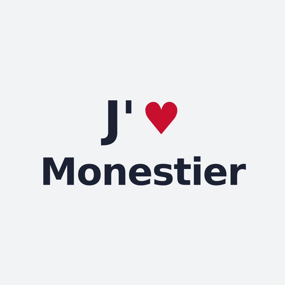 Poster personnalisé Monestier — design J'aime Monestier