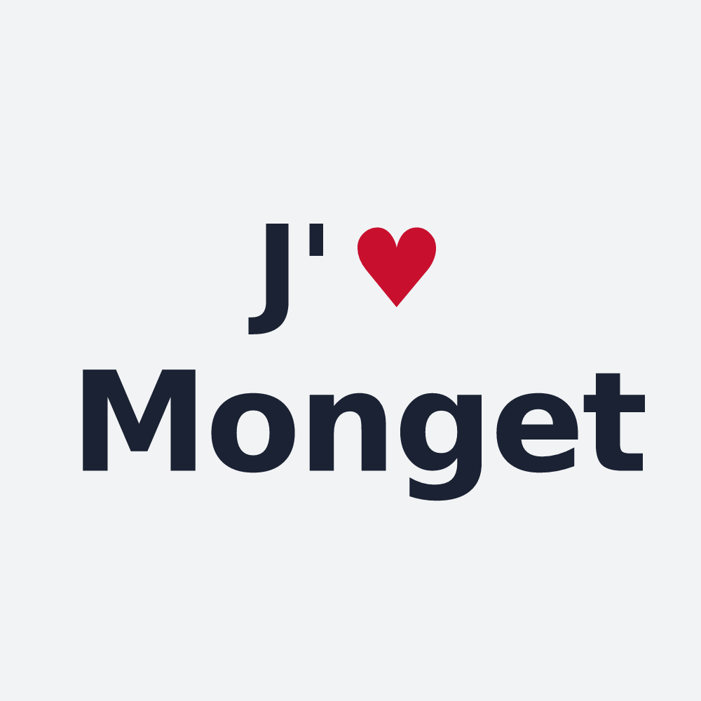 Poster personnalisé Monget — design J'aime Monget