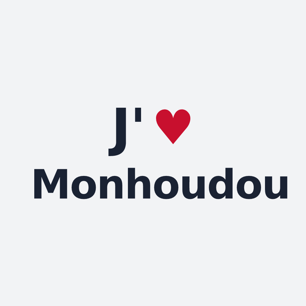 Poster personnalisé Monhoudou — design J'aime Monhoudou