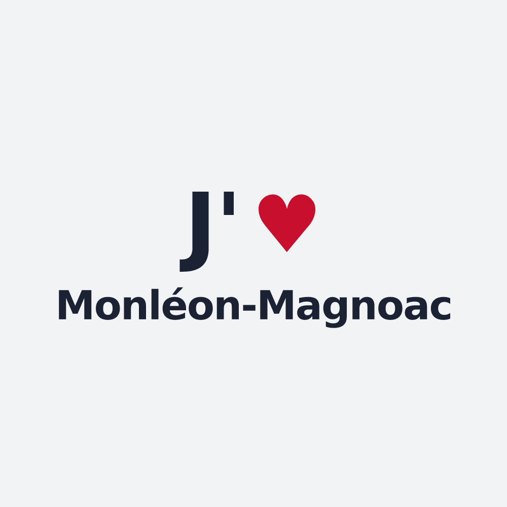 Poster personnalisé Monléon-Magnoac — design J'aime Monléon-Magnoac