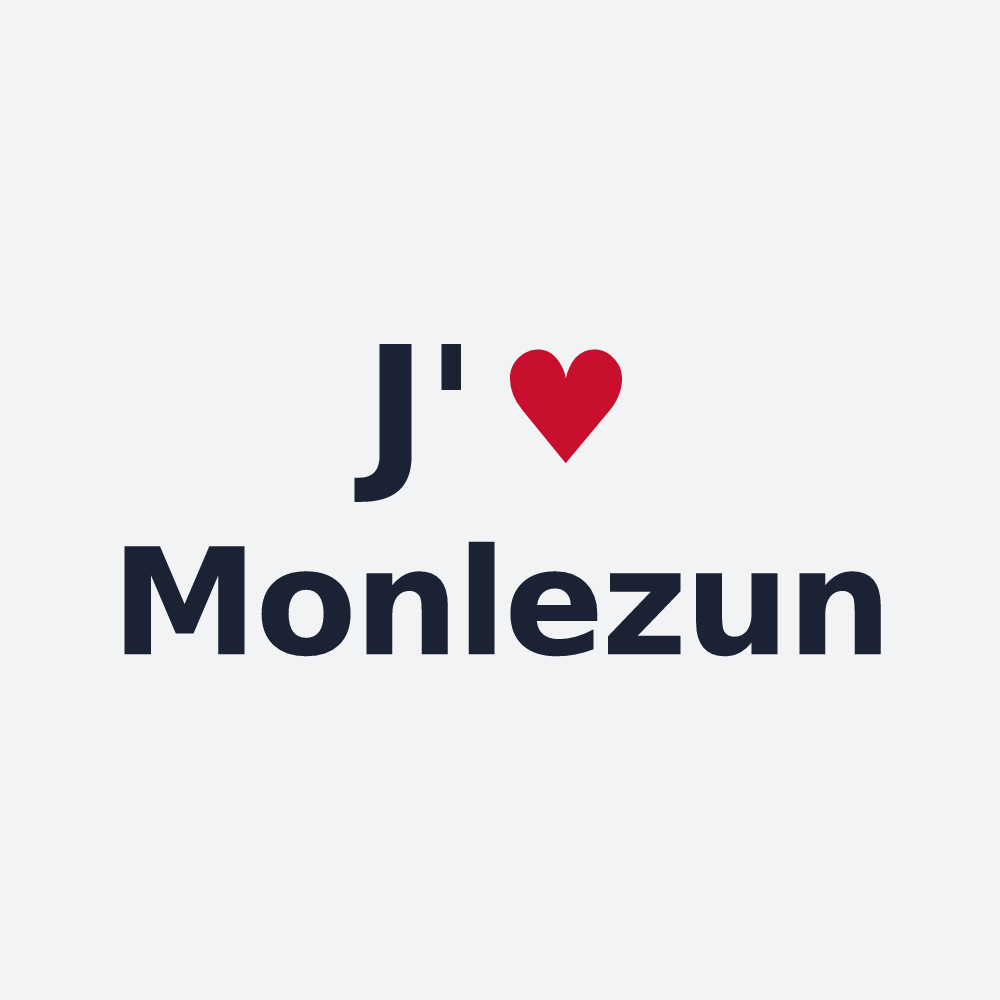 Poster personnalisé Monlezun — design J'aime Monlezun