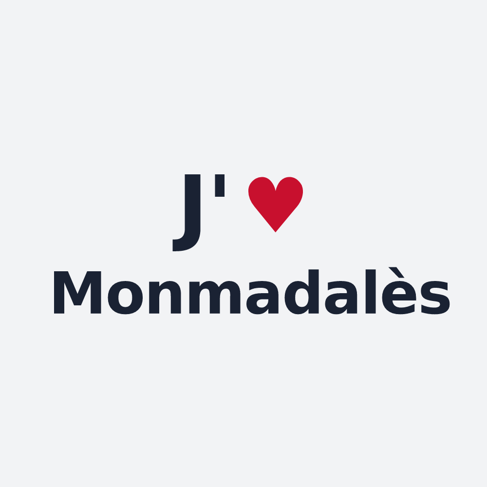 Poster personnalisé Monmadalès — design J'aime Monmadalès