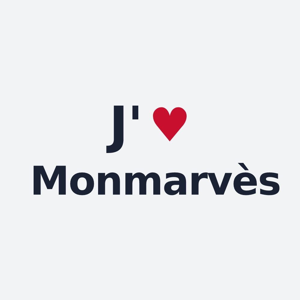 Poster personnalisé Monmarvès — design J'aime Monmarvès