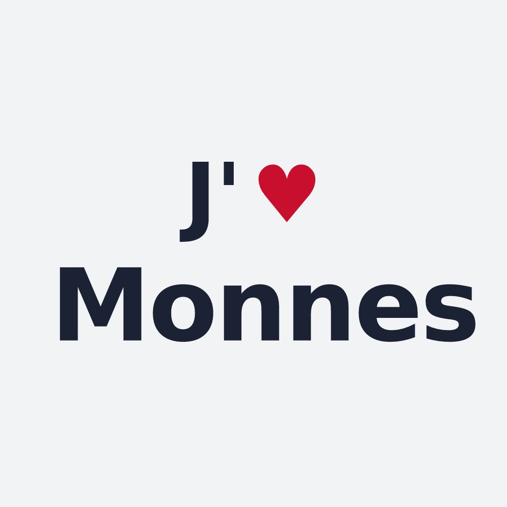 Poster personnalisé Monnes — design J'aime Monnes