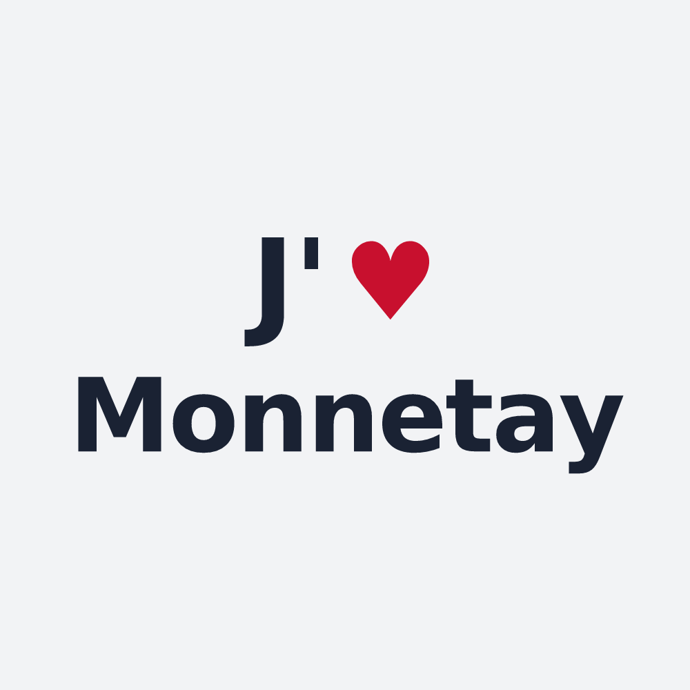Poster personnalisé Monnetay — design J'aime Monnetay
