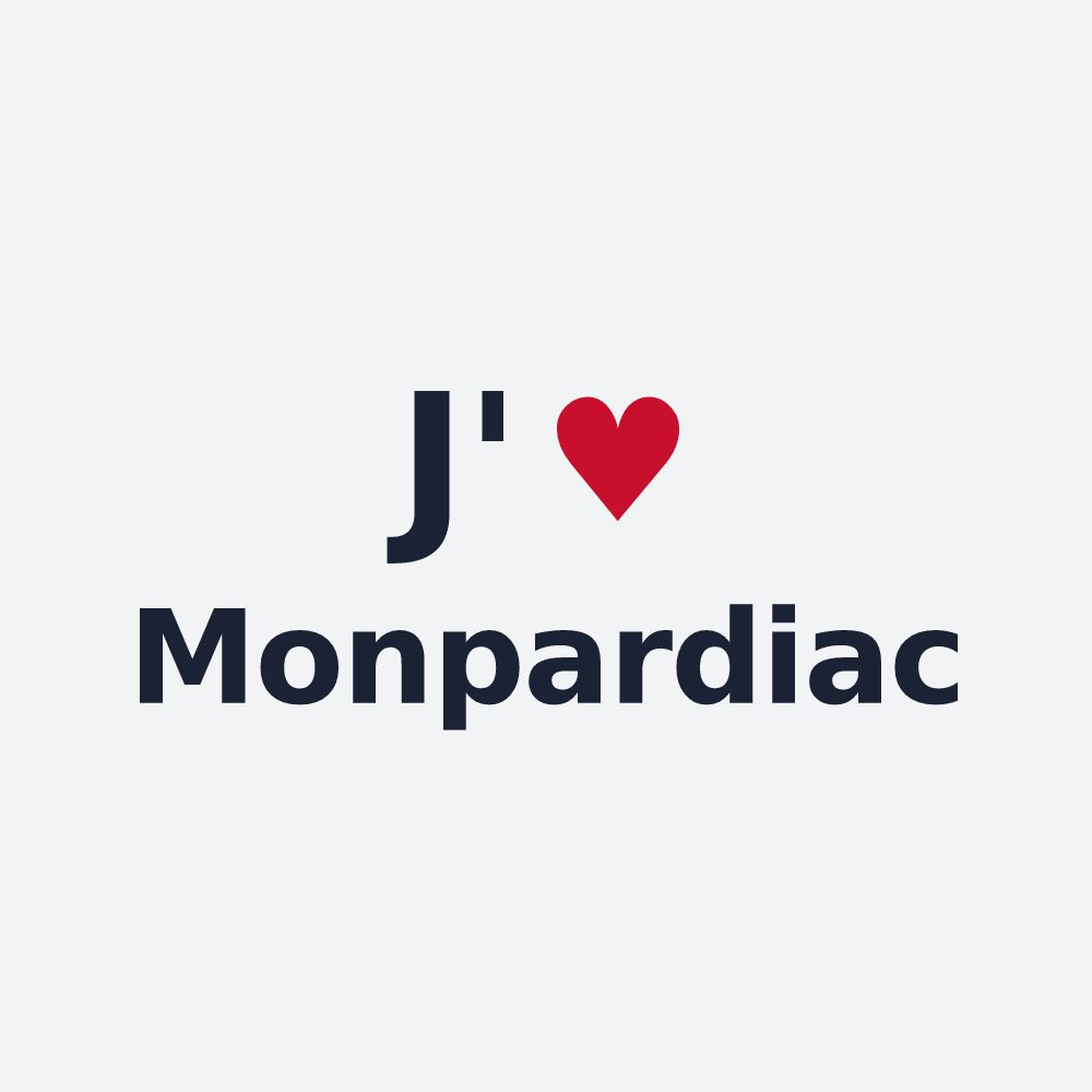 Poster personnalisé Monpardiac — design J'aime Monpardiac