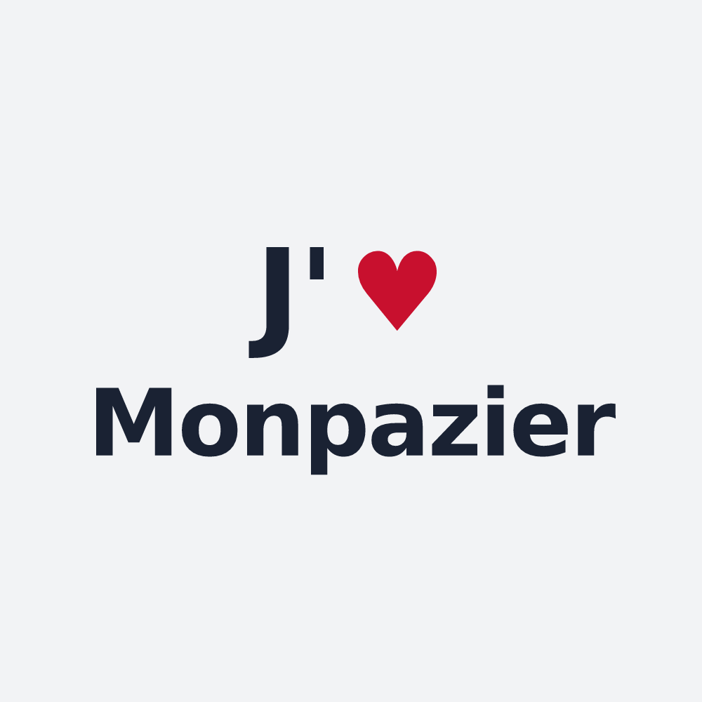 Poster personnalisé Monpazier — design J'aime Monpazier