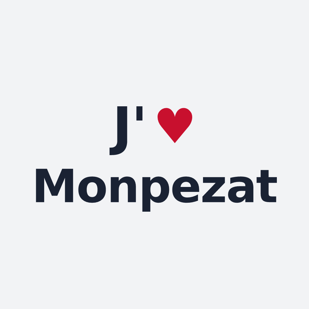 Poster personnalisé Monpezat — design J'aime Monpezat