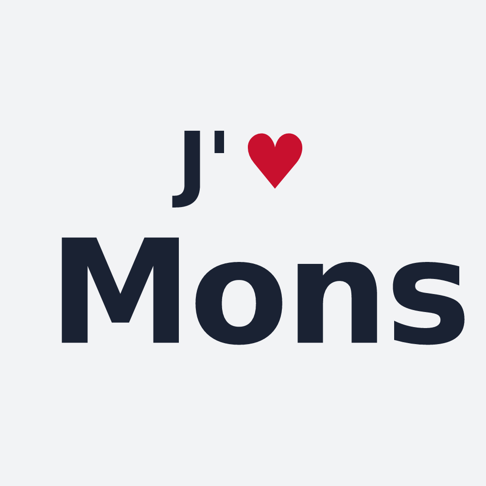 Poster personnalisé Mons — design J'aime Mons