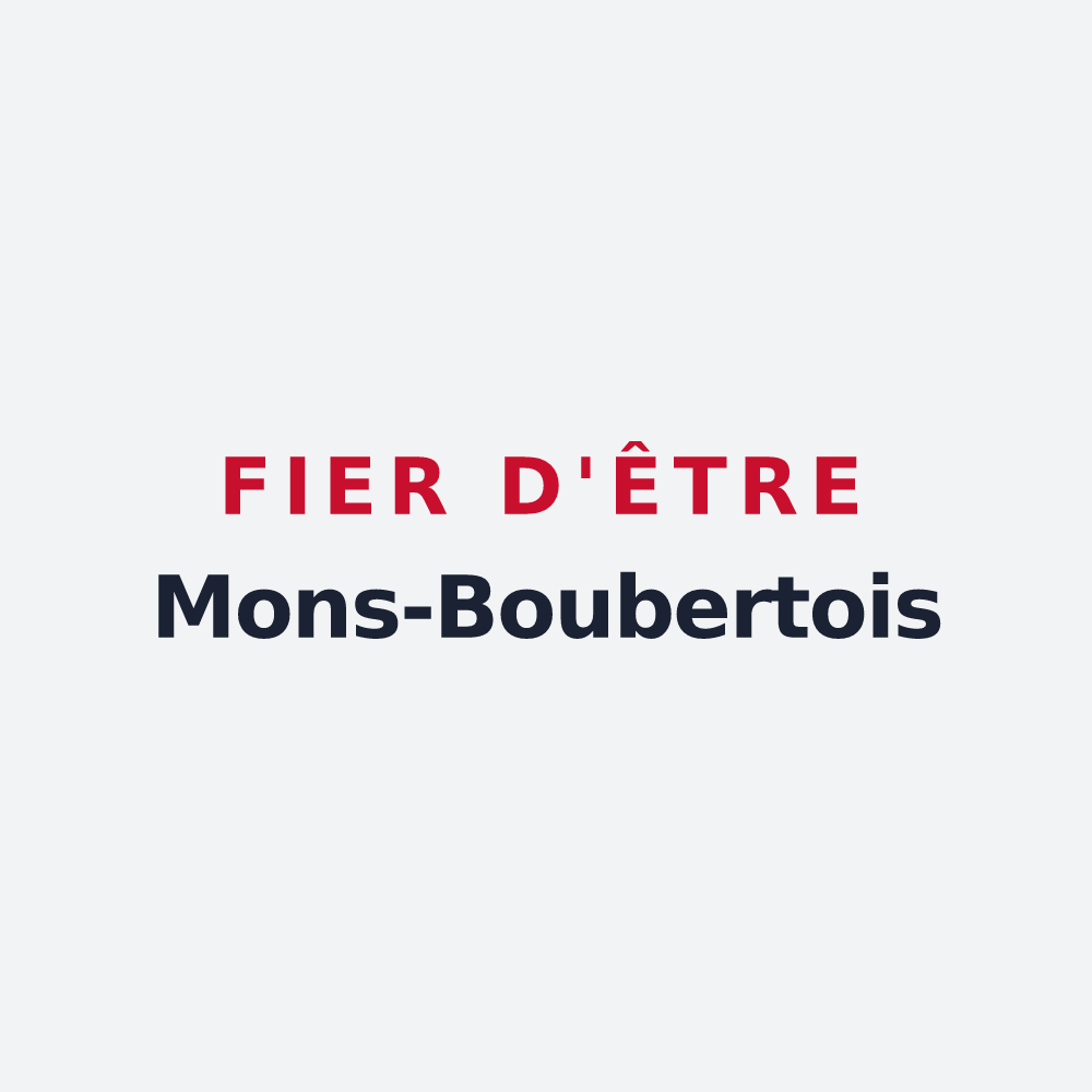 Poster « Fier d'être Mons-Boubertois » — design pour Mons-Boubert