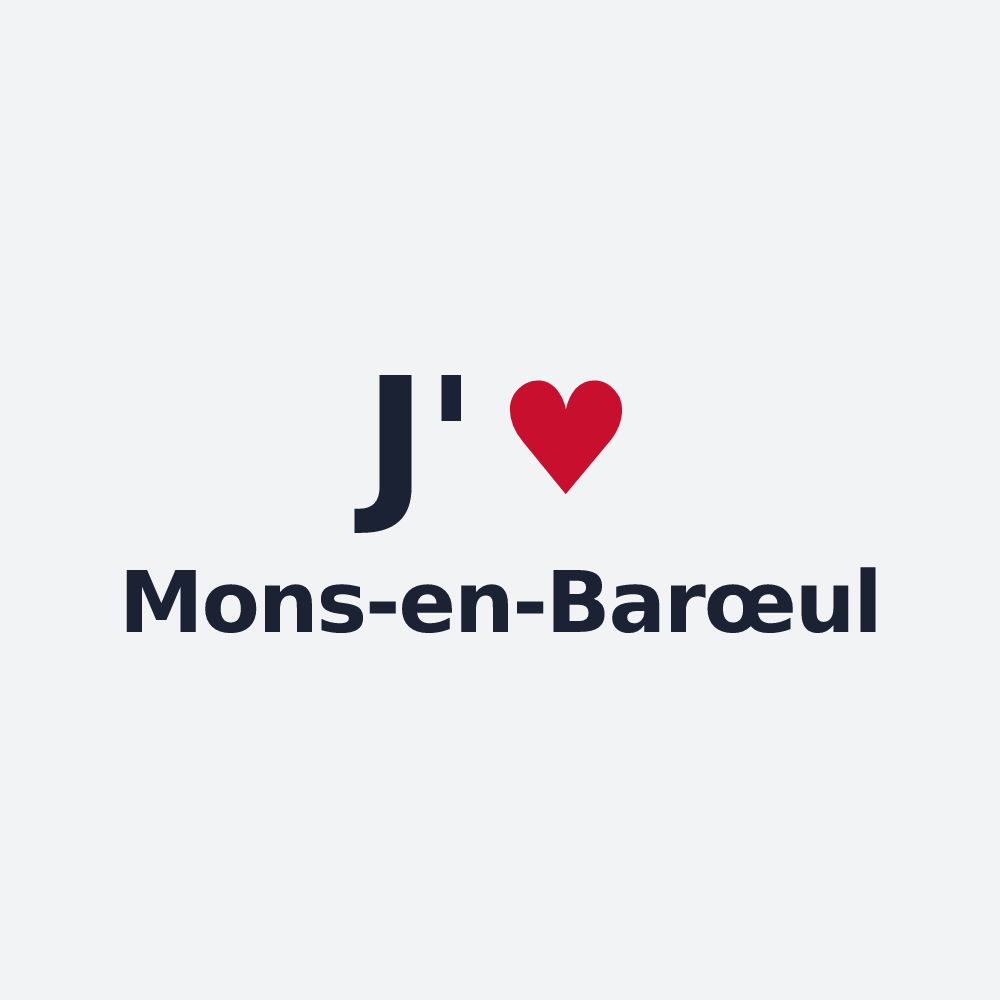 Poster personnalisé Mons-en-Barœul — design J'aime Mons-en-Barœul