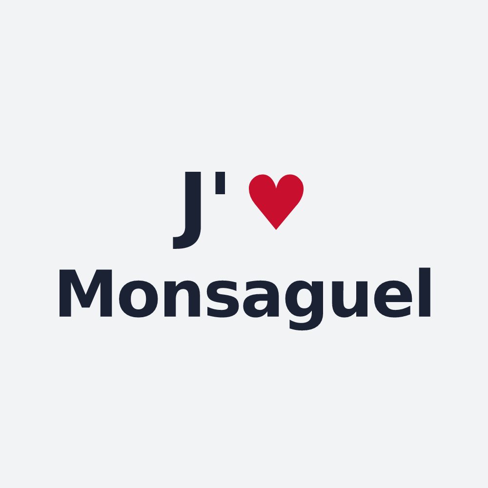 Poster personnalisé Monsaguel — design J'aime Monsaguel