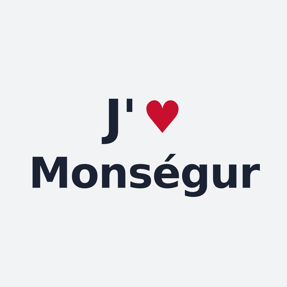 Poster personnalisé Monségur — design J'aime Monségur