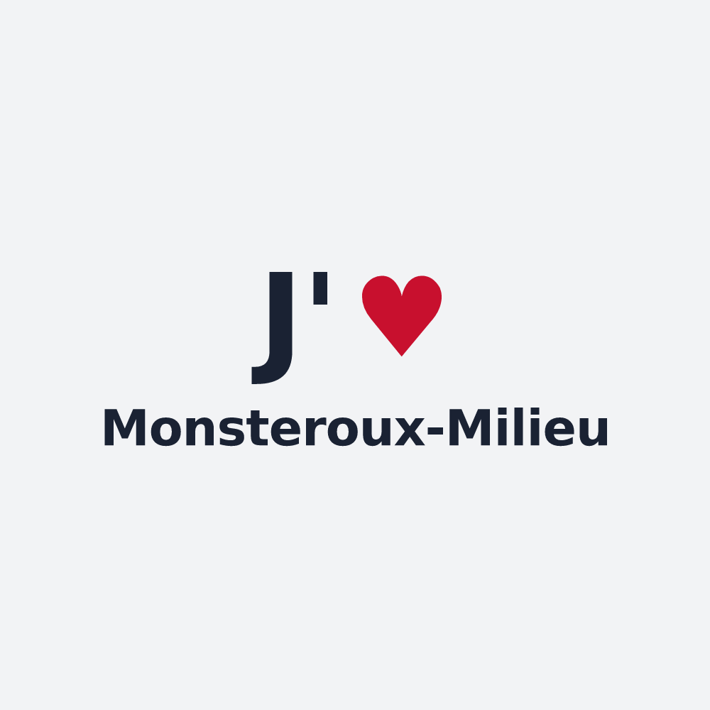Poster personnalisé Monsteroux-Milieu — design J'aime Monsteroux-Milieu
