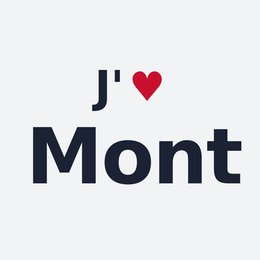 Poster personnalisé Mont — design J'aime Mont