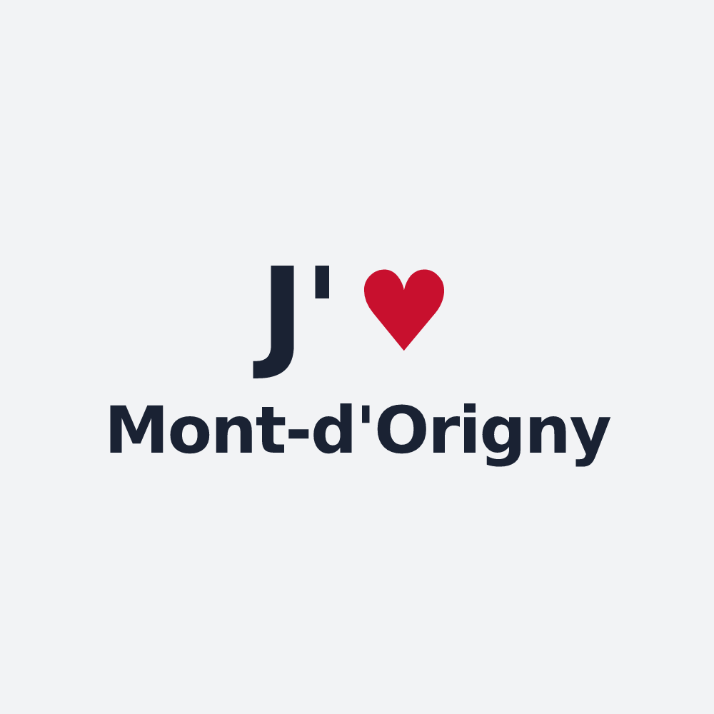 Poster personnalisé Mont-d'Origny — design J'aime Mont-d'Origny