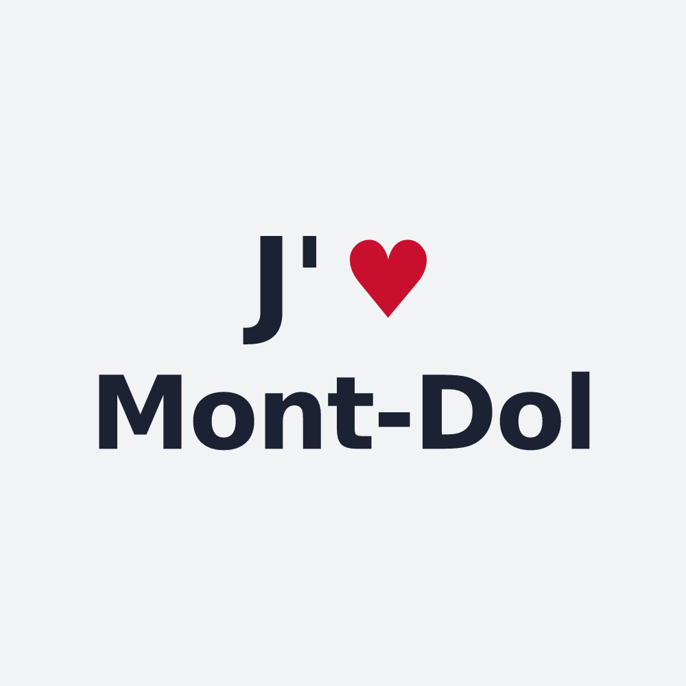 Poster personnalisé Mont-Dol — design J'aime Mont-Dol