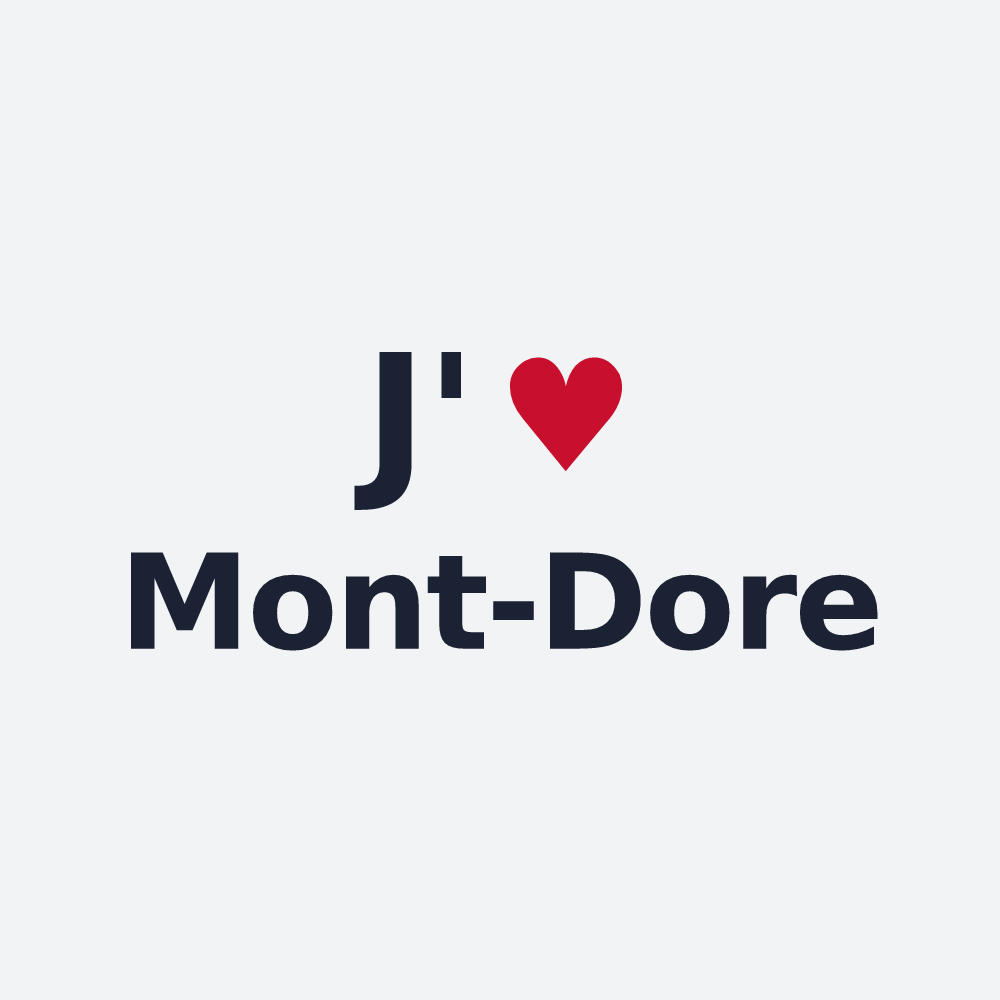 Poster personnalisé Mont-Dore — design « J'aime Mont-Dore » imprimé sur le poster
