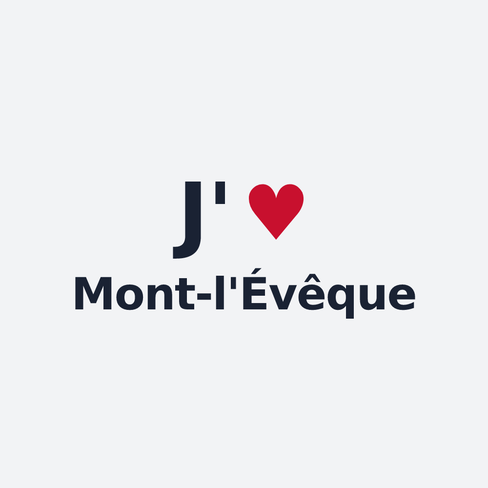 Poster personnalisé Mont-l'Évêque — design J'aime Mont-l'Évêque