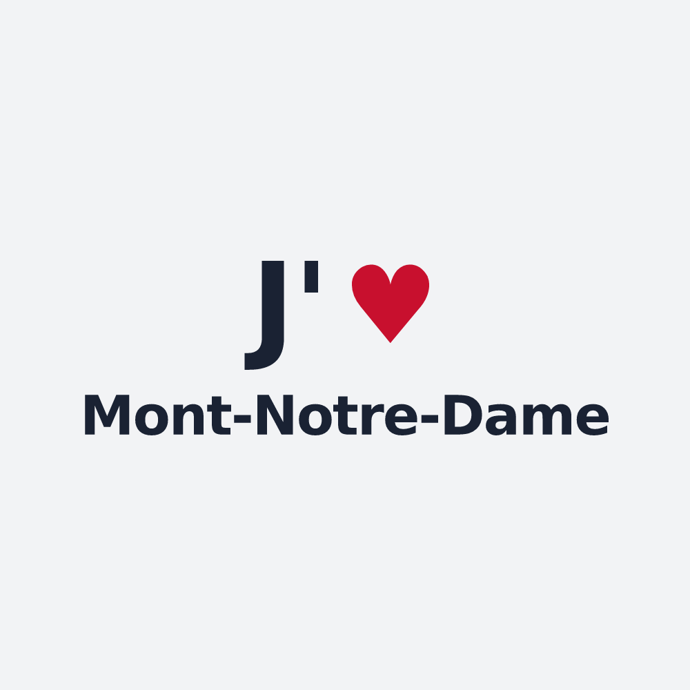 Poster personnalisé Mont-Notre-Dame — design J'aime Mont-Notre-Dame