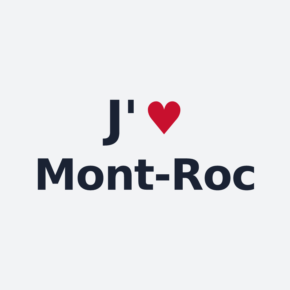 Poster personnalisé Mont-Roc — design J'aime Mont-Roc
