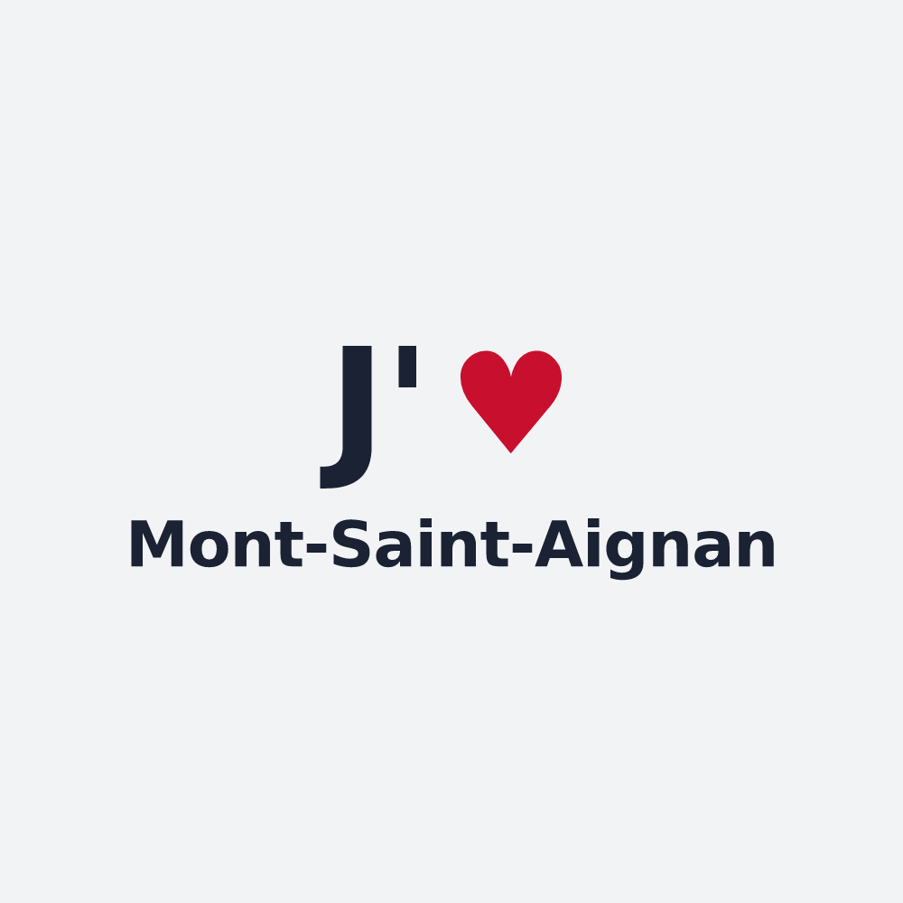 Poster personnalisé Mont-Saint-Aignan — design J'aime Mont-Saint-Aignan