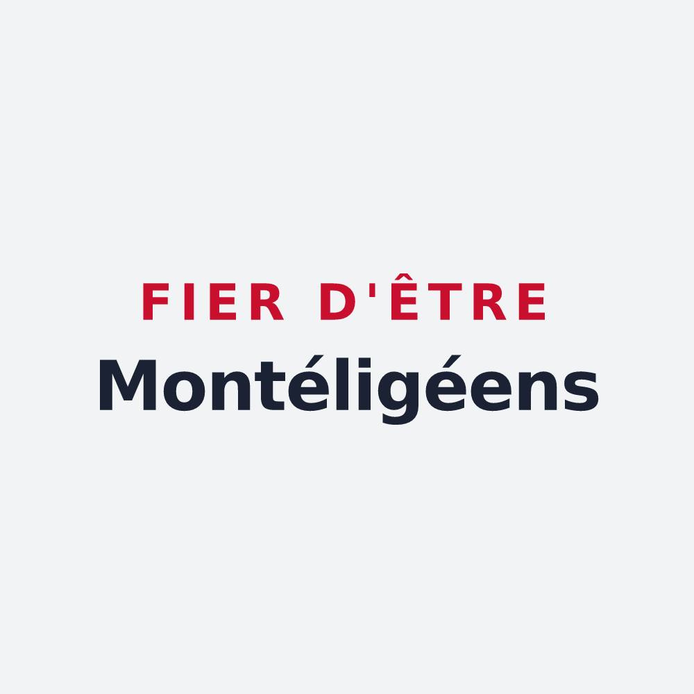 Poster « Fier d'être Montéligéens » — design pour Mont-Saint-Éloi