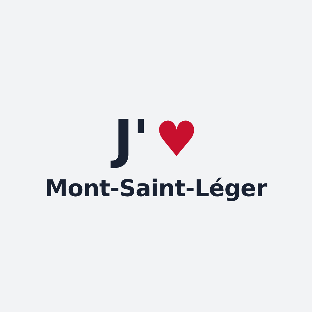 Poster personnalisé Mont-Saint-Léger — design J'aime Mont-Saint-Léger