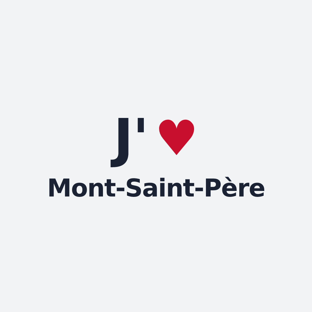 Poster personnalisé Mont-Saint-Père — design « J'aime Mont-Saint-Père » imprimé sur le poster