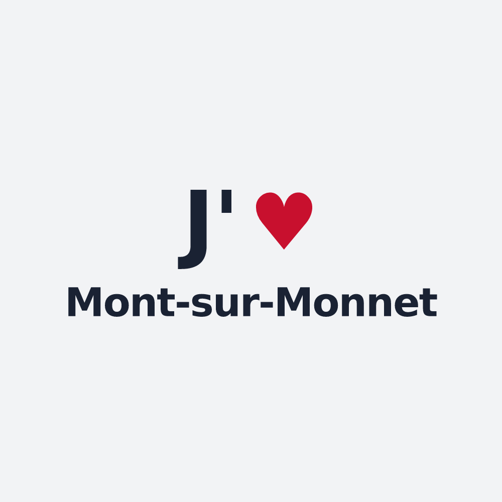 Poster personnalisé Mont-sur-Monnet — design J'aime Mont-sur-Monnet