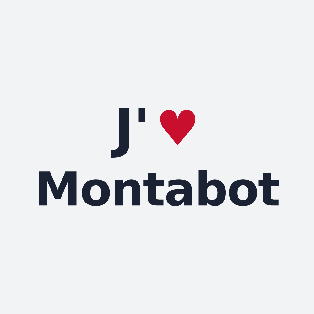 Poster personnalisé Montabot — design J'aime Montabot