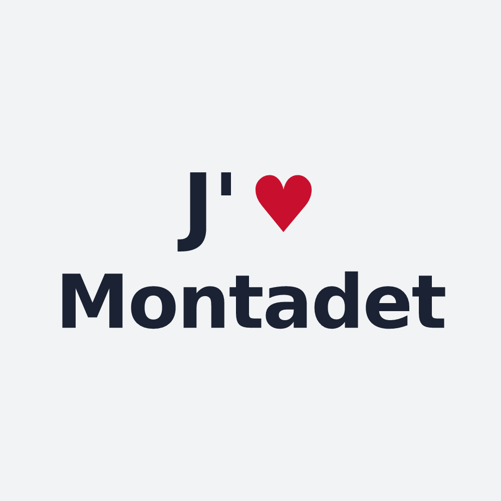 Poster personnalisé Montadet — design J'aime Montadet